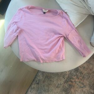 pink long sleeve shirt
